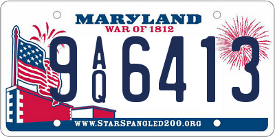 MD license plate 9AQ6413