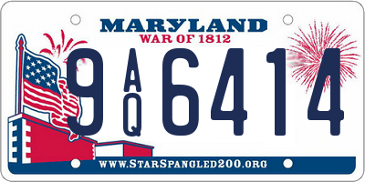 MD license plate 9AQ6414