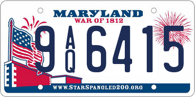 MD license plate 9AQ6415