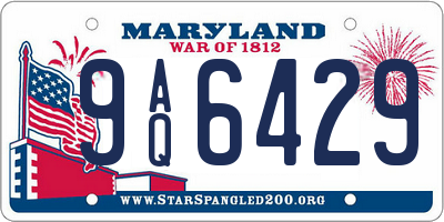 MD license plate 9AQ6429