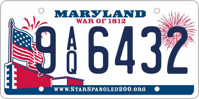 MD license plate 9AQ6432