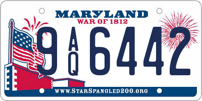 MD license plate 9AQ6442