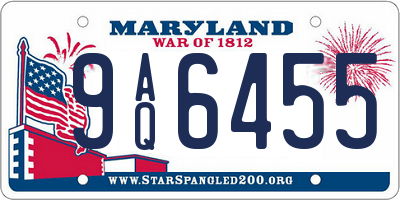 MD license plate 9AQ6455