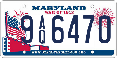 MD license plate 9AQ6470
