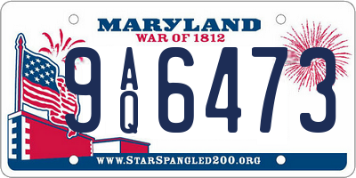 MD license plate 9AQ6473