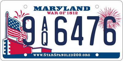 MD license plate 9AQ6476