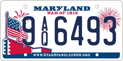 MD license plate 9AQ6493