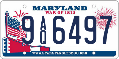 MD license plate 9AQ6497