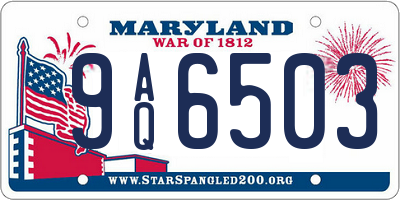 MD license plate 9AQ6503