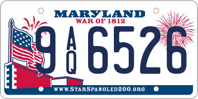 MD license plate 9AQ6526