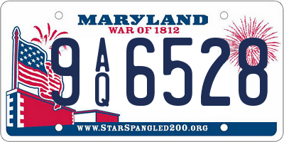 MD license plate 9AQ6528