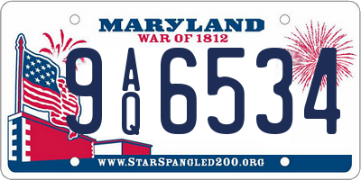 MD license plate 9AQ6534