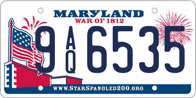 MD license plate 9AQ6535