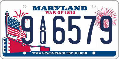 MD license plate 9AQ6579