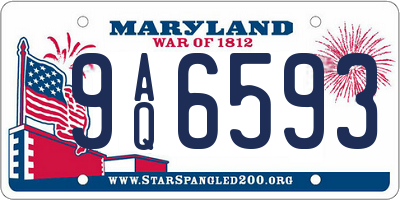 MD license plate 9AQ6593