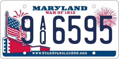 MD license plate 9AQ6595