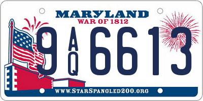 MD license plate 9AQ6613