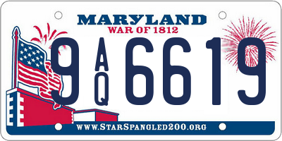 MD license plate 9AQ6619