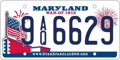 MD license plate 9AQ6629
