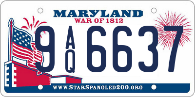 MD license plate 9AQ6637