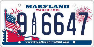 MD license plate 9AQ6647