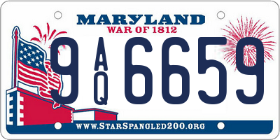 MD license plate 9AQ6659