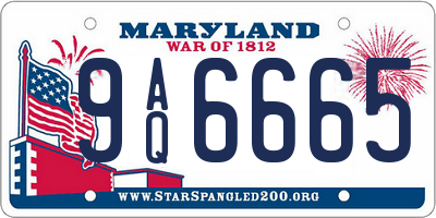 MD license plate 9AQ6665