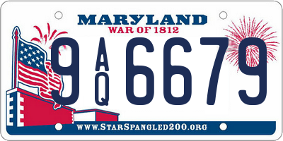 MD license plate 9AQ6679