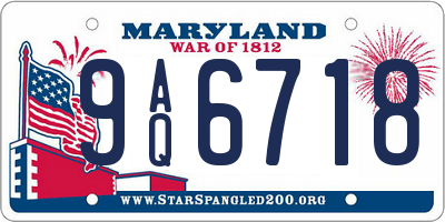 MD license plate 9AQ6718