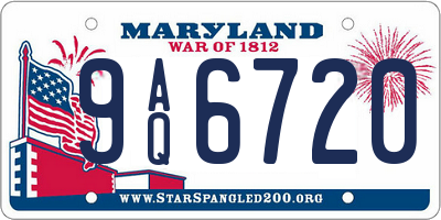MD license plate 9AQ6720