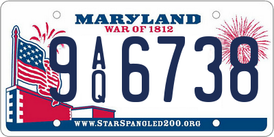 MD license plate 9AQ6738