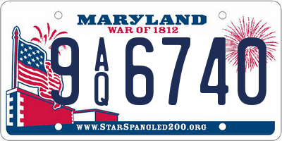 MD license plate 9AQ6740