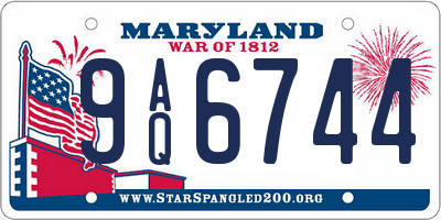MD license plate 9AQ6744