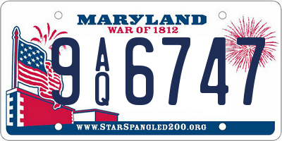 MD license plate 9AQ6747