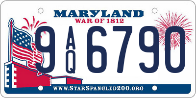 MD license plate 9AQ6790