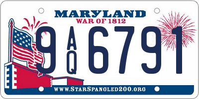 MD license plate 9AQ6791