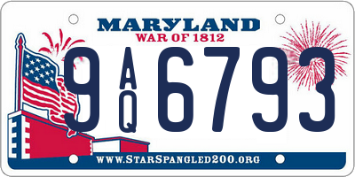 MD license plate 9AQ6793
