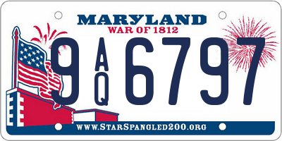MD license plate 9AQ6797