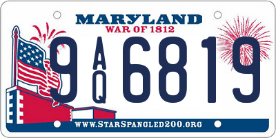 MD license plate 9AQ6819