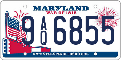 MD license plate 9AQ6855