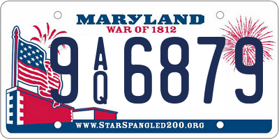MD license plate 9AQ6879