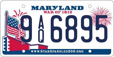 MD license plate 9AQ6895