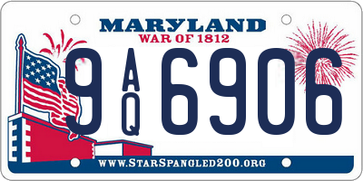 MD license plate 9AQ6906