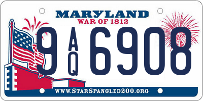 MD license plate 9AQ6908