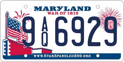 MD license plate 9AQ6929