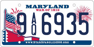 MD license plate 9AQ6935