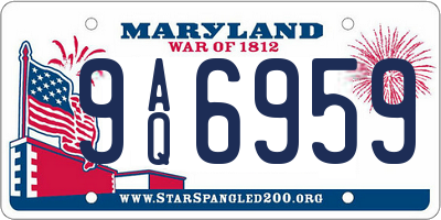 MD license plate 9AQ6959