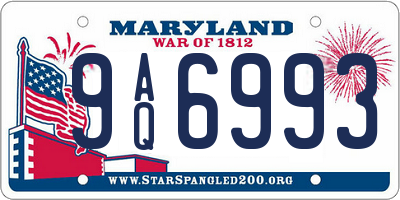MD license plate 9AQ6993