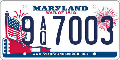 MD license plate 9AQ7003