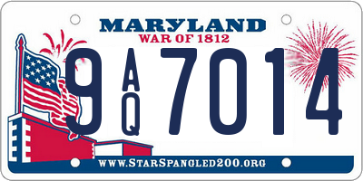 MD license plate 9AQ7014
